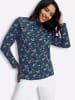 Sieh an! Stehkragen-Shirt in topas-champagner-bedruckt
