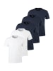 S. Oliver T-Shirt Basic in Weiß / blau