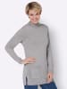 Sieh an! Longpullover in steingrau-meliert