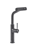 Beliani Küchenarmatur PEGUCHE in Schwarz - (W) 20 x (H) 44 x (L) 5 cm