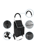 relaxdays Einkaufstrolley in Schwarz - 45 l