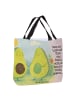Mr. & Mrs. Panda Shopper Avocado Pärchen Design mit Spruch in Weiß