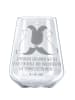 Mr. & Mrs. Panda weinglas graviert Igel händchenhaltend mit Spruch in Transparent