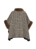 CHANI Damen Poncho in Schwarz Beige