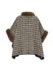 CHANI Poncho in Schwarz Beige