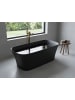 Beliani Freistehende Badewannen LANALHUE in Schwarz - (W) 75 x (H) 58 x (L) 160 cm