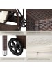 tectake Rattan Sonnenliege, abnehmbares Kopfkissen, 200 x 70 x 33 cm