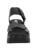 rieker Keilsandalette in schwarz