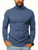 DAILY COTTON Rollkragenpullover - als Feinstrick Pulli in Slim Fit für Herren in Blau