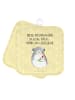 Mr. & Mrs. Panda 2er Set Topflappen  Chinchilla Blume mit Spruch in Gelb Pastell