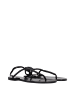 Isabel Marant Schwarz Leder Flip-Flop Sandalen