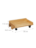 relaxdays Bettablage in Natur - (B)36 x (H)11,5 x (T)24,5 cm
