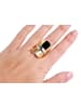 Adeliás Damen Ring aus Edelstahl in gold