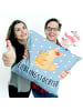 Mr. & Mrs. Panda Kopfkissen Fuchs Mama mit Spruch in Blau Pastell