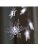 MARELIDA LED Lichtervorhang Schneeflocken 120x100cm in transparent