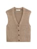 Marc O'Polo Ärmelloser Cardigan slim in Earthy Taupe