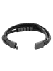 Adeliás Unisex Armband aus Leder 21,5 cm in schwarz