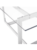 Beliani Couchtisch CRYSTAL in Silber/Transparent - (W) 80 x (H) 40 x (L) 80 cm