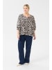 KAFFE curve Langarm-Bluse KCmegda in Brown Leopard