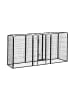 relaxdays Welpenauslauf in Schwarz - (B)76,5x (H)120 x (T)235 cm