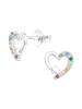 Alexander York Ohrringe, Ohrstecker STERNSCHWEIF HERZ in 925 Sterling Silber, 2-tlg. in silver