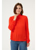 Kaffe Langarm-Bluse Trine Regular fit in Fiery Red