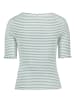 Zero  Halbarm-Shirt mit Raffung in Blue/Cream