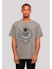 F4NT4STIC Oversize T-Shirt Guns 'N' Roses Skull and Pistols in Asphalt