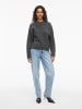 Vila Strickpullover in Dark Grey Melange