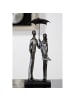 GILDE Skulptur "Umbrella" in Grau/ Silber - H. 36 cm - B. 14 cm