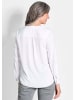 GOLDNER Kurzgröße:  Tunika Elegante Viskosebluse mit V-Ausschnitt in weiß