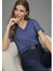 Laura Scott Kurzarmpullover in jeansblau
