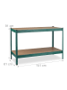 relaxdays Werkbank in Grün - (B)141 x (H)91 x (T)61 cm