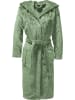 REDBEST Fleece Unisex-Bademantel mit Kapuze Perris in grün