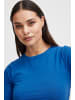 b.young T-Shirt Slim Fit Ellenbogen-Länge Rundhalsausschnitt in Blau-2