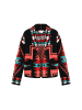 IZIA Women Cardigan in black multicolor