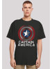 F4NT4STIC Oversize T-Shirt Marvel Captain America Flash Logo in schwarz