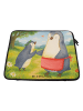 Mr. & Mrs. Panda Hülle Laptop Pinguin mit Kind Design ohne Spruch in Weiß
