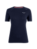 Salewa W CRISTALLOWARM ALPINEMERINO RESPONSIVE T-SHIRT in Marine