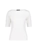 Zero  Baumwollshirt mit U-Boot Ausschnitt in Offwhite