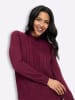 Sieh an! Stehkragen-Pullover in bordeaux