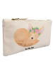 Mr. & Mrs. Panda Kosmetiktasche Wüstenfuchs Blumen ohne Spruch in Weiß