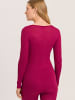 Hanro Longsleeve Woolen Lace in intense garnet