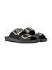 Geox Leder-Pantoletten „Briona“ Schwarz