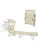 SoBuy Sonnenliege in Beige - (B)189 x (H)28 x (T)62cm