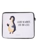 Mr. & Mrs. Panda Notebook Tasche Pinguin Marienkäfer mit Spruch in Weiß