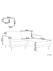 Beliani Ecksofa BREDA in Grün/Schwarz - (W) 192 x (H) 85 x (L) 155 cm linksseitig