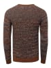 Rusty Neal Side Button-Placket Rundhals-Pullover in Camel