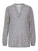 Kaffe Bluse langarm KAsary Regular fit in Sand Dollar/Blue Retro Zig Zag