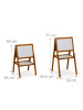 relaxdays Kinderstandtafel in Braun - (B)39 x (H)65-77 x (T)44,5 cm